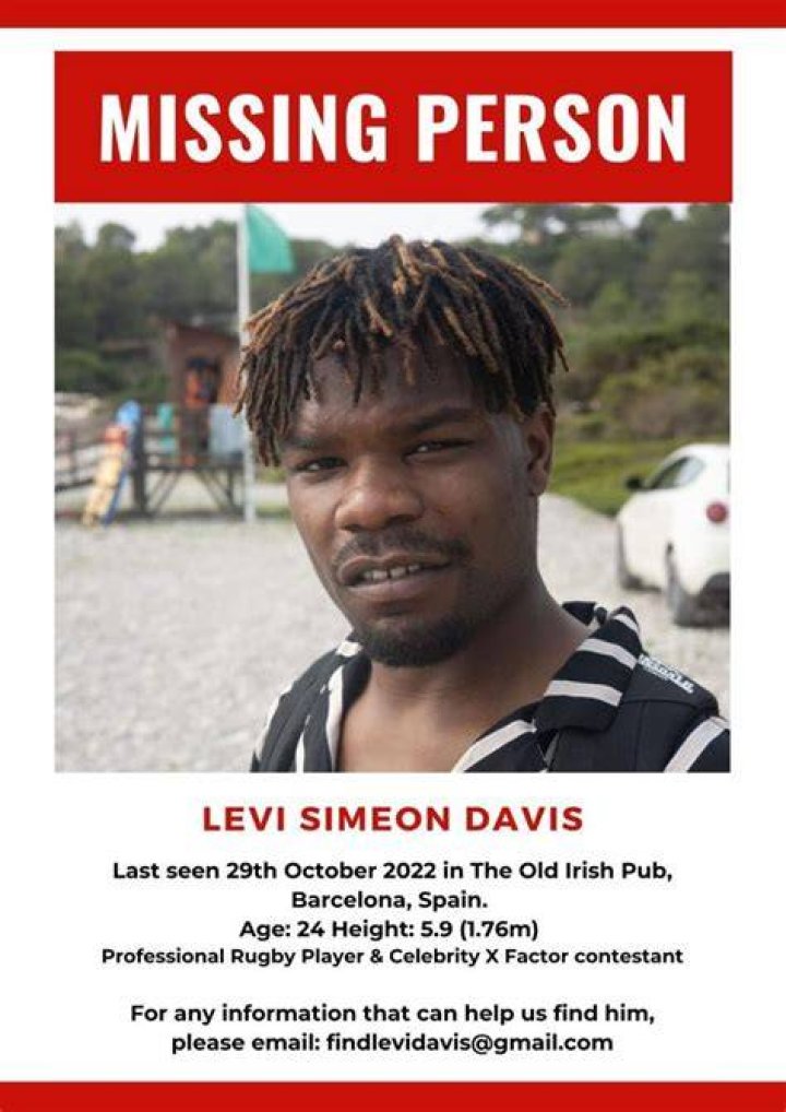 24-year-old Rugby Player, Levi Davis, was missing from last Saturday