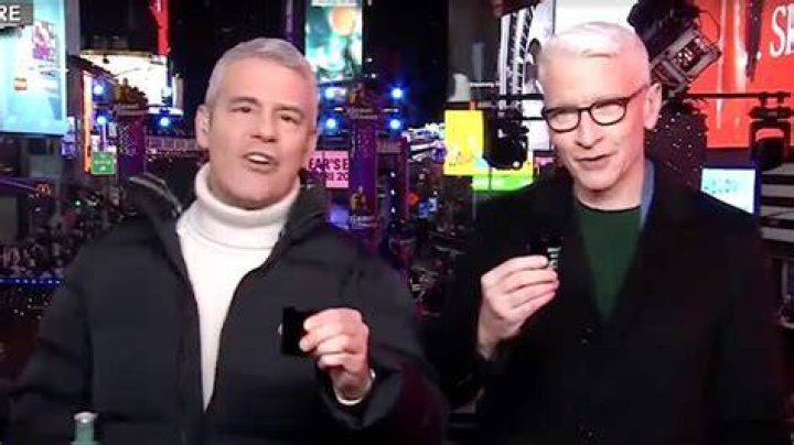 Andy Cohen and Anderson Cooper imbibed on New Year’s Eve live again