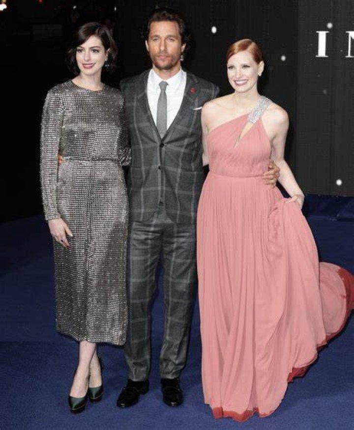 Anne Hathaway in Wes Gordon at the UK ‘Interstellar’ premiere: matronly or lovely?