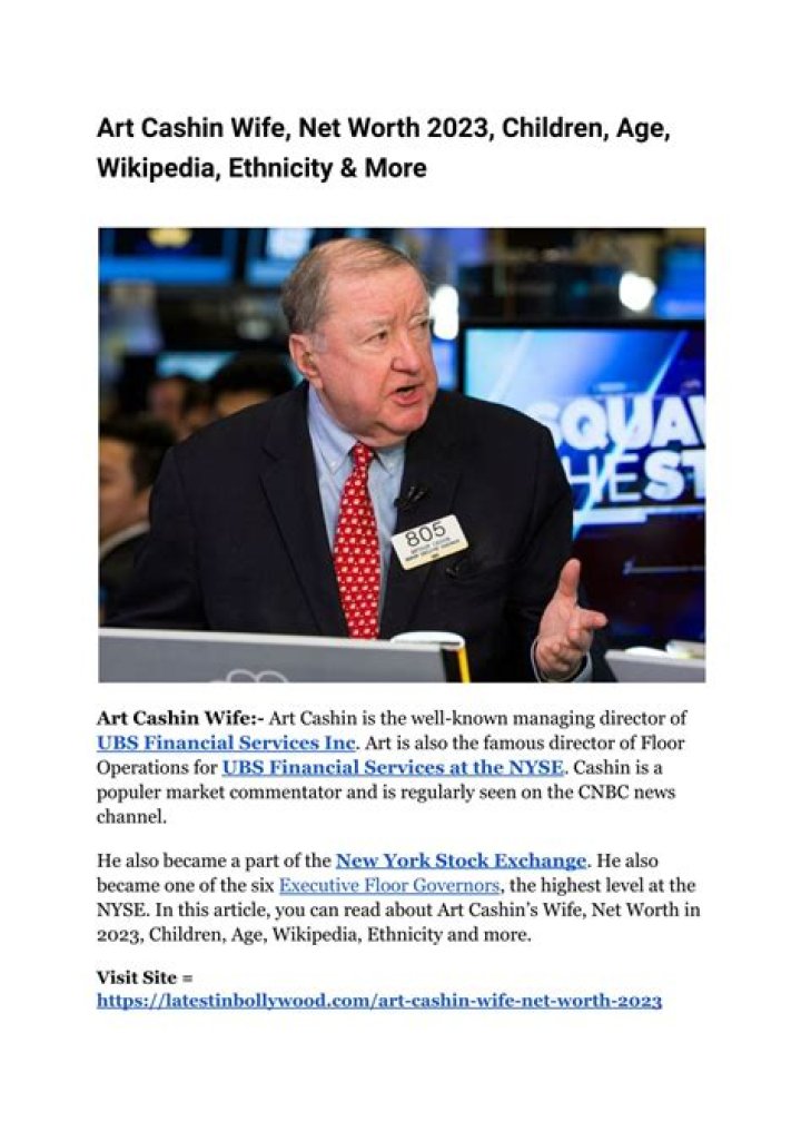 Art Cashin Net Worth - Wiki, Age, Weight and Height, Relationships, Family, and More