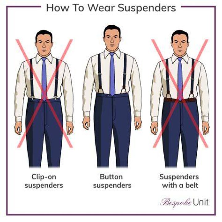 Can you wear a tie with suspenders?