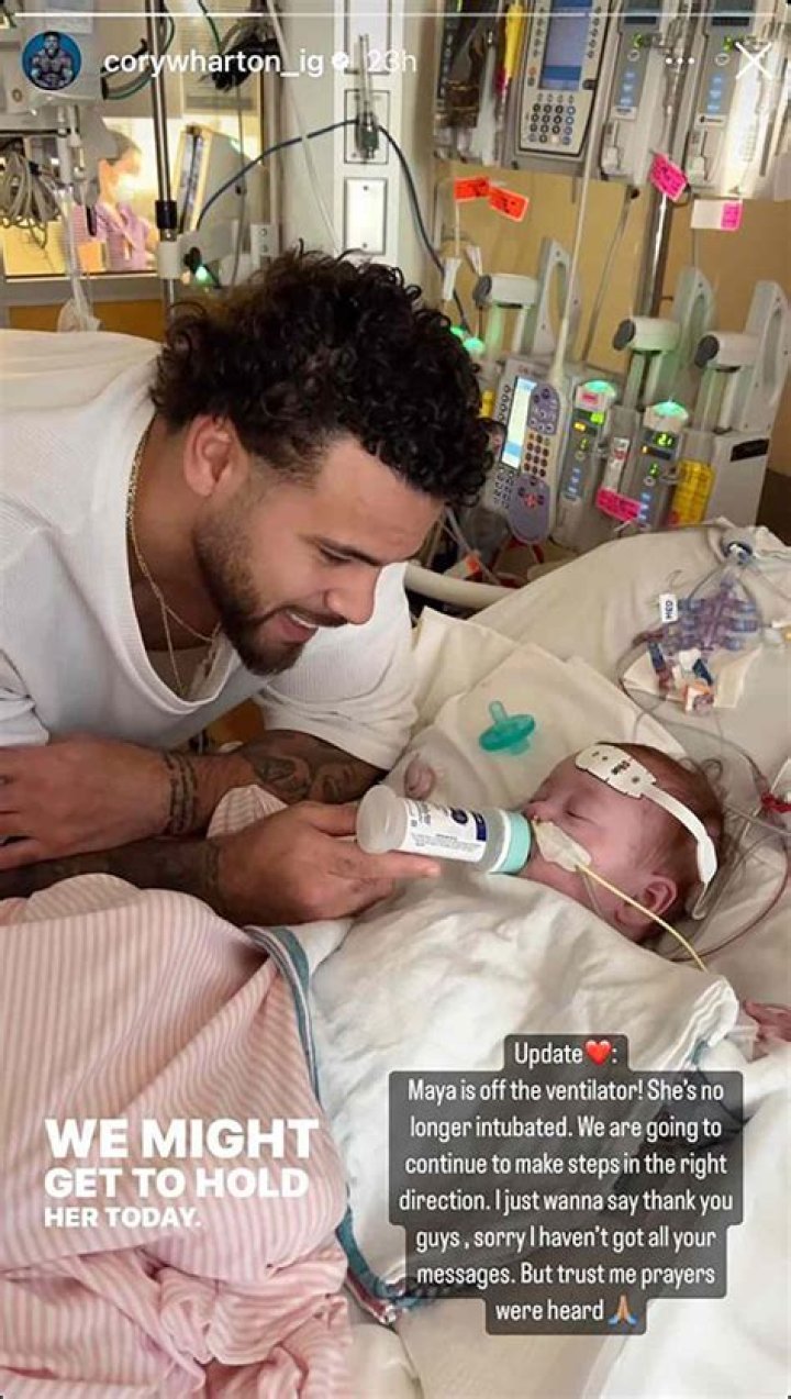 Fans Emotional After Cory Wharton Shares Latest Photo Of Maya Following Health Struggles