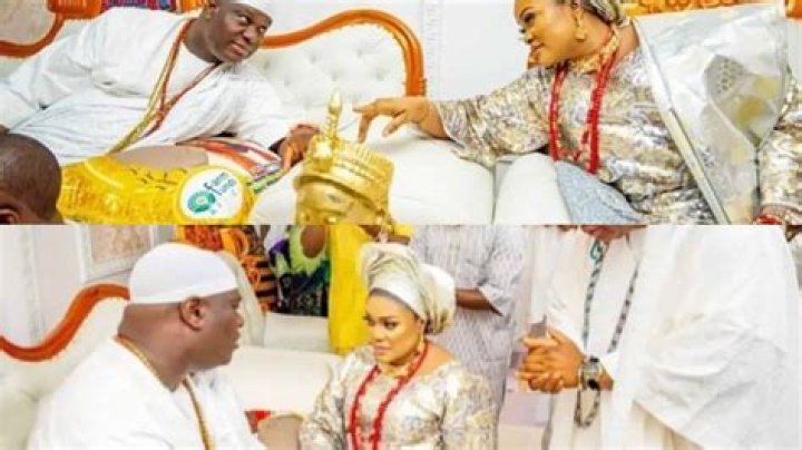 
“Finally The Crown Has Found Its Match” Netizens Troll Ooni Of Ife’s New Marriage To Rich Mariam Anako 