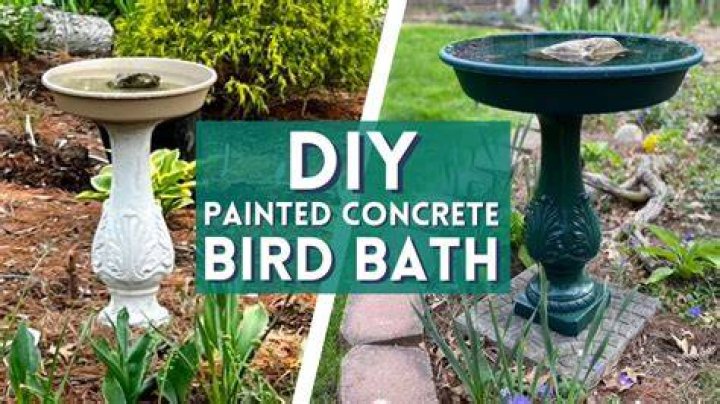 How do you remove paint from a concrete bird bath?