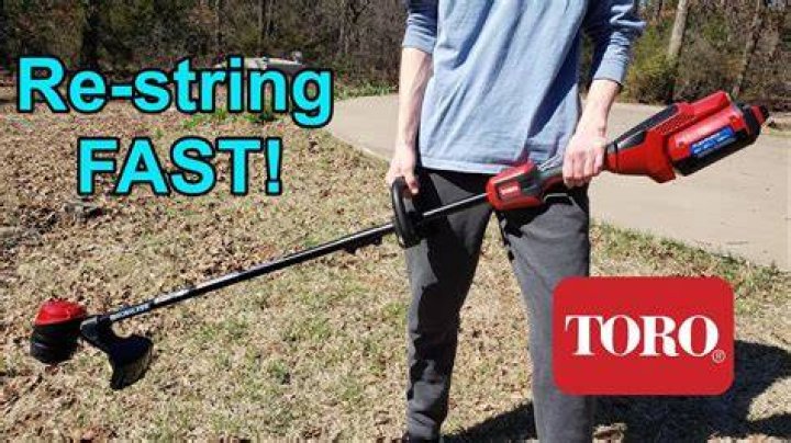 How do you restring a Toro trimmer?