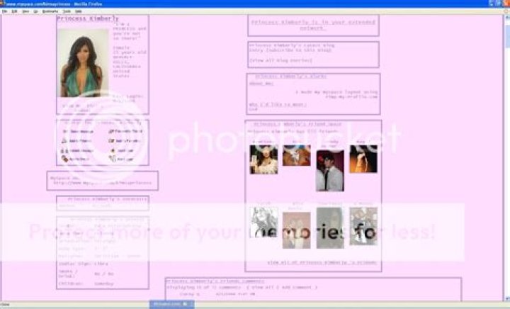 Kim Kardashian’s myspace and eBay seller ID