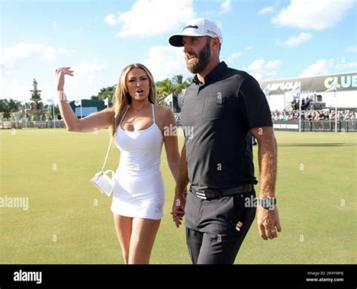 The American golfer Dustin Johnson's relation with Paulina Gretzky.