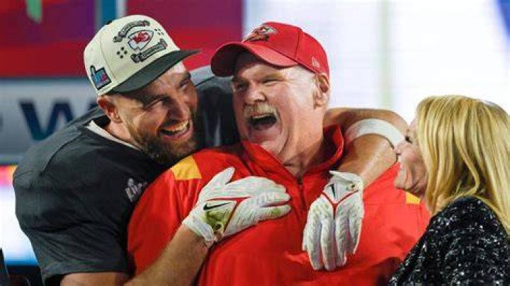 Travis Kelce & Chiefs’ coach Andy Reid downplayed that shouty Super Bowl moment