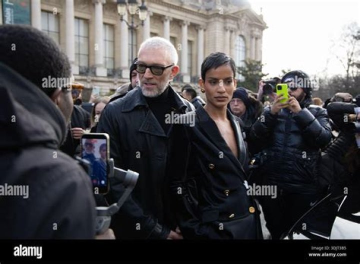 Vincent Cassel stepped out at Paris Fashion Week with new girlfriend Narah Baptista