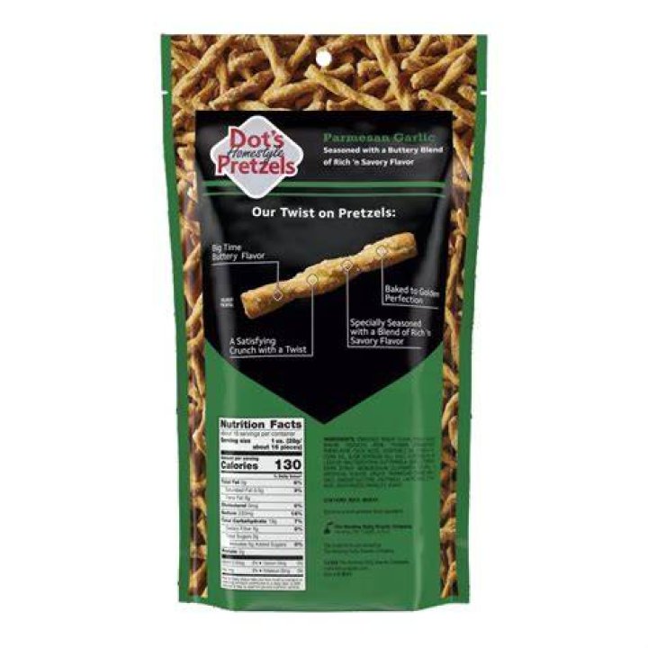 What are the ingredients in DOTS pretzels?