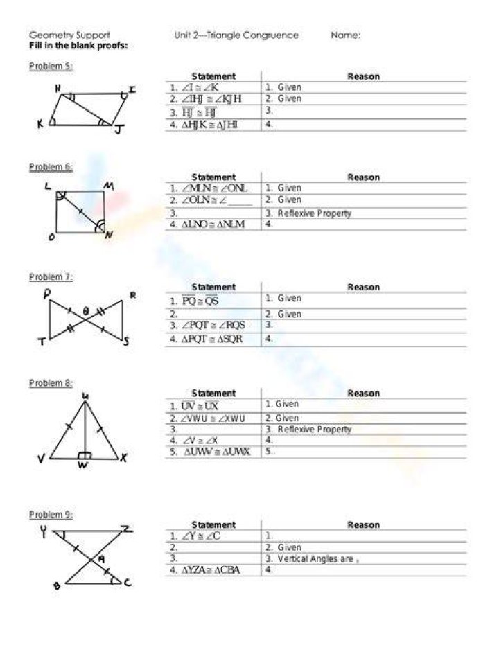 What are the main parts of a proof geometry?