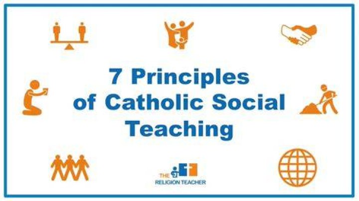 What are the seven principles of Catholic social teaching?