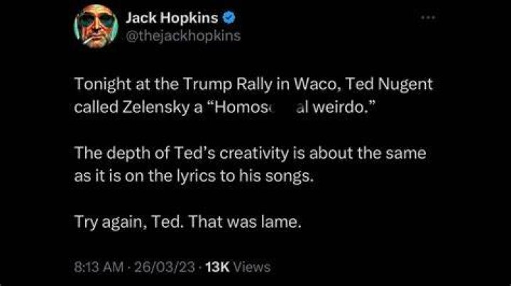 What did Ted Nugent say about Zelensky at the Trump Rally? Singer’s homophobic rant sparks online backlash