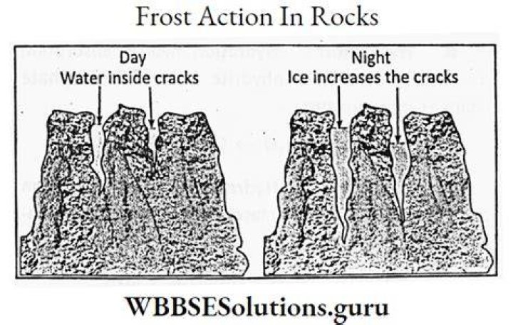 What do you mean by frost action?