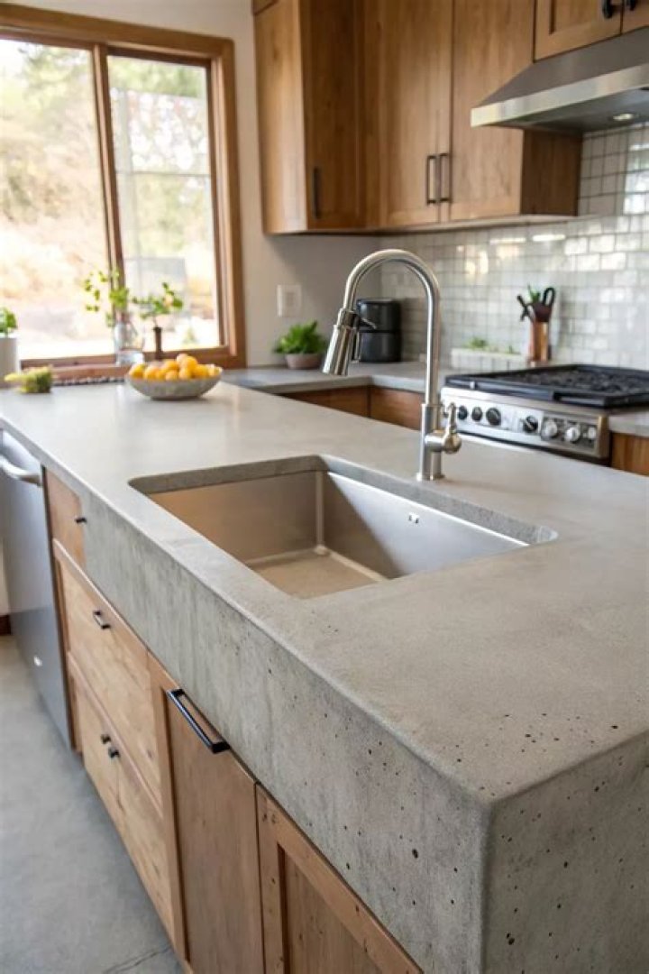 What do you polish concrete countertops with?