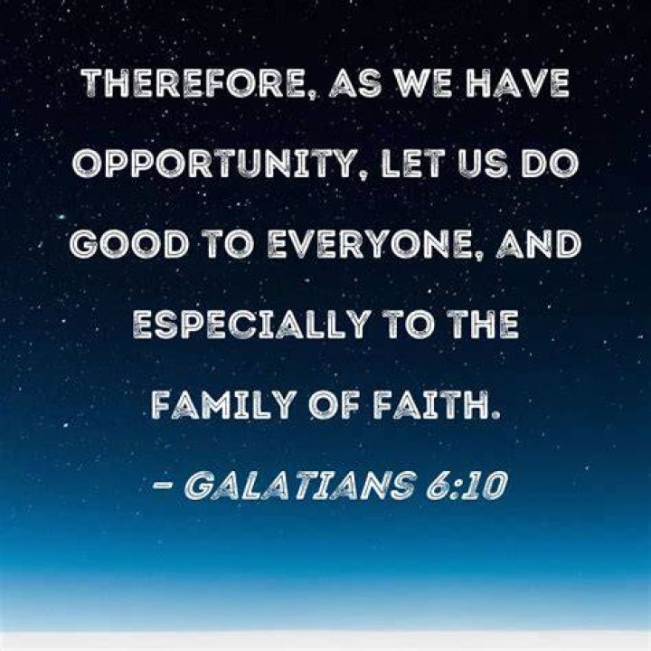 What is the household of faith mentioned in Galatians 6:10?