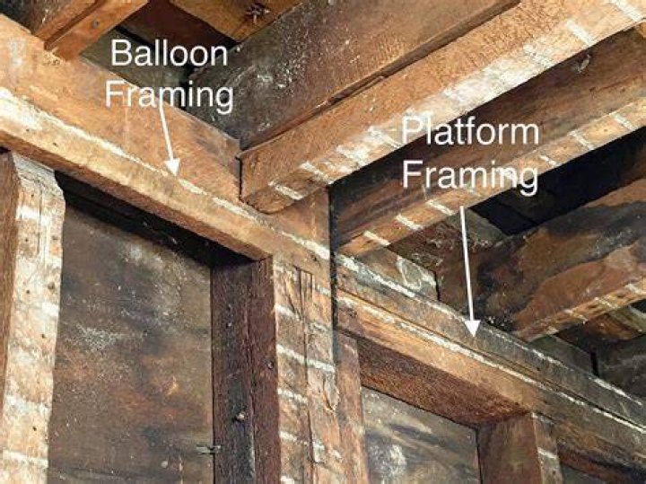 What is the main difference between balloon and platform framing?