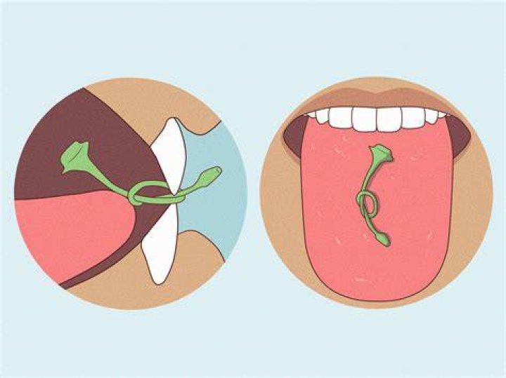 What is the significance of tying a cherry stem with your tongue?